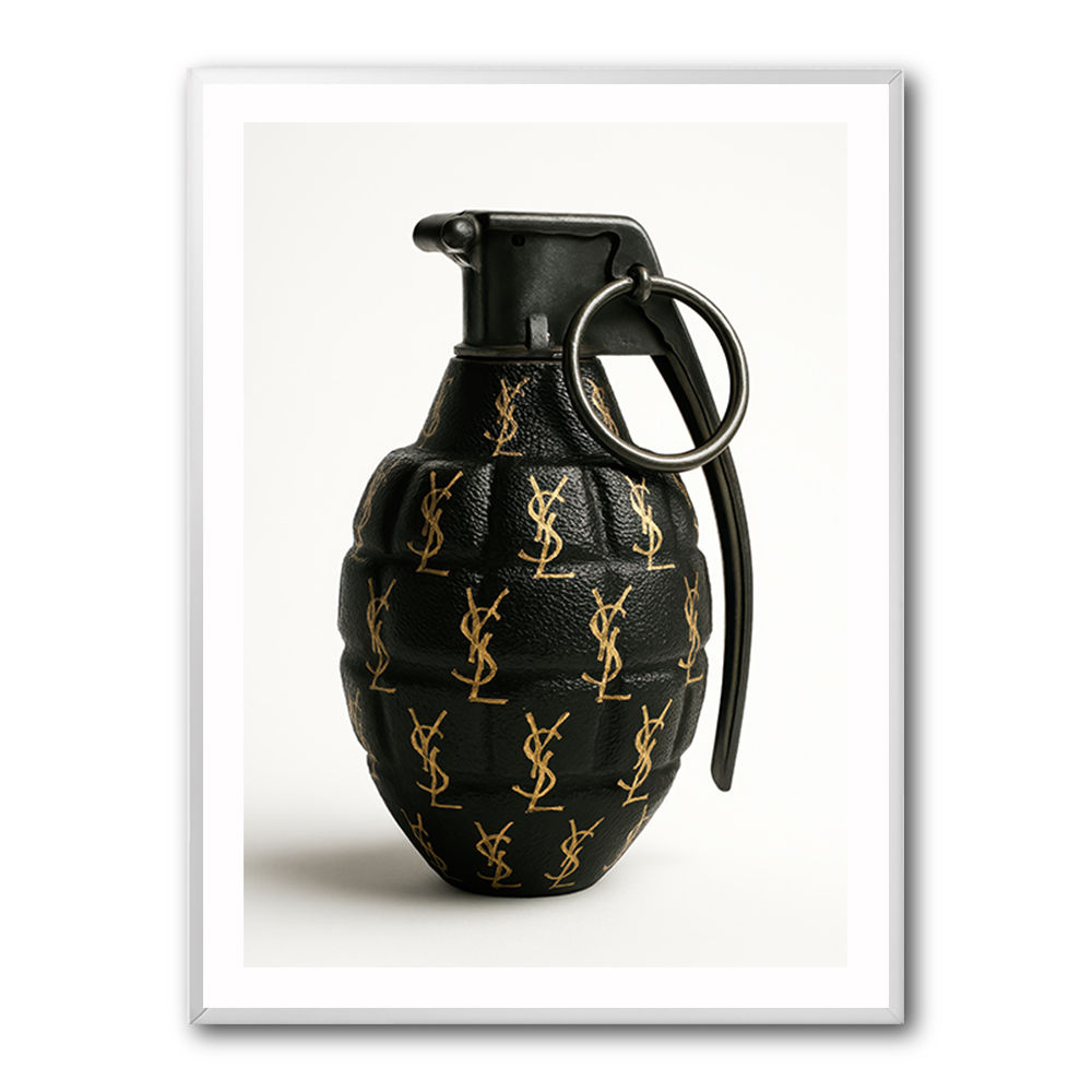 Saint Laurent Fashion Inspired Grenade Wall Art  